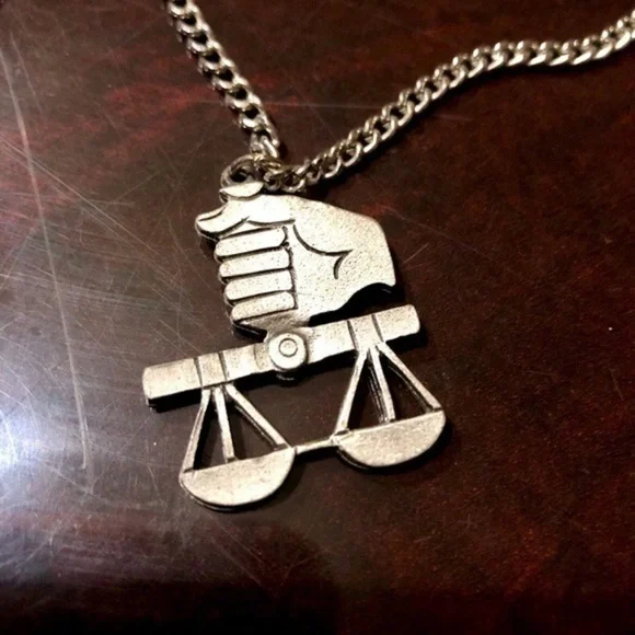 Scales Of Justice Pendant Necklace - Picture 2 of 2